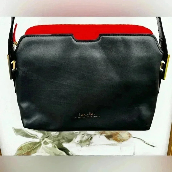 India Hicks Black Bag with Orange  Insert - Picture 12 of 16